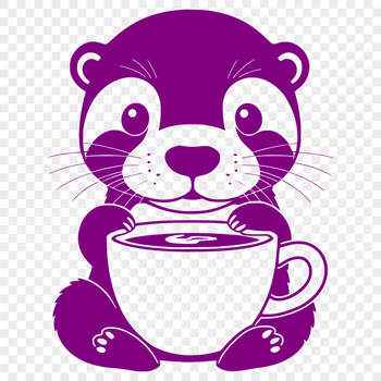 An illustration of a river otter in a natural habitat.
