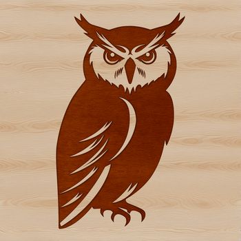 A detailed digital rendering of an owl in natural habitat.