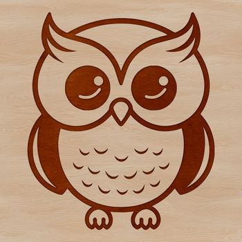 A digital illustration of a cute owl in vector format.