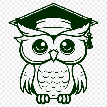 A detailed illustration of a full-body owl, suitable for digital art and cutting machine projects.