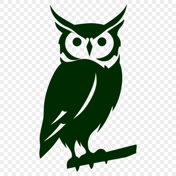 A realistic illustration of a perched owl in full body pose.