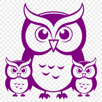 A detailed illustration of a cute owl, depicted in a full-body pose, suitable for vector art and design projects.