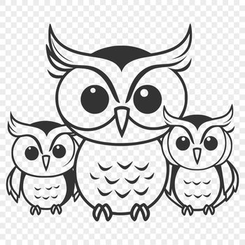 A vector illustration of a cute owl in full body pose.