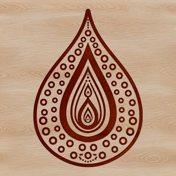 Ornate paisley design element for vector art projects.