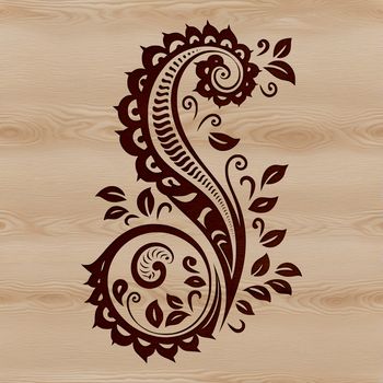 A stylized ornate paisley shape for vector design and digital art.