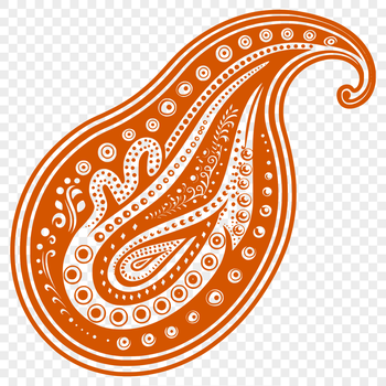 A detailed ornate paisley shape suitable for vector design projects.