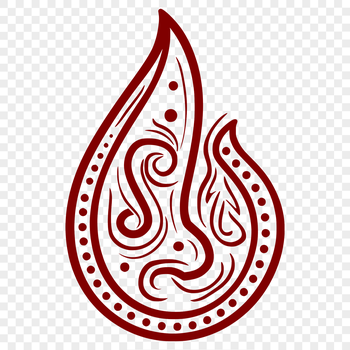 A stylized ornate paisley shape for use in vector designs.