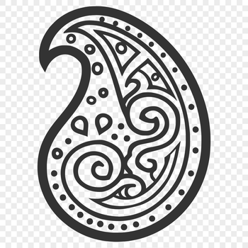 Ornate paisley pattern design in vector format, suitable for various applications.