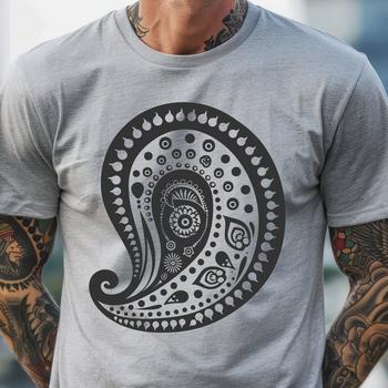 A stylized ornate paisley pattern designed as vector art.