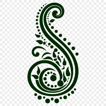 Ornate paisley shape used as a vector embellishment design.