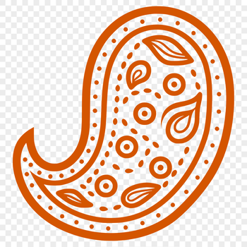 Ornate paisley shape design created as an SVG file suitable for digital applications.
