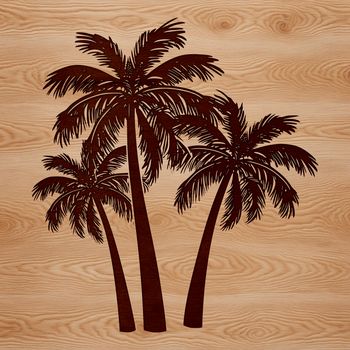A minimalist illustration of palm trees in silhouette, perfect for vector graphics and digital design projects.