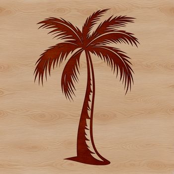 Illustrated palm tree vector graphic for nature-inspired designs.