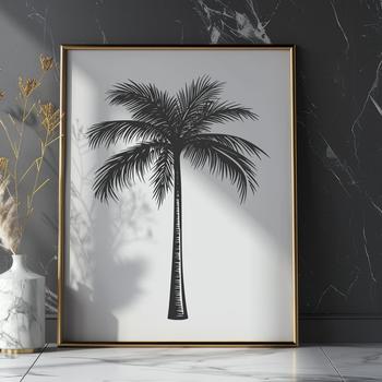 Illustrated palm tree design, suitable for various digital applications.