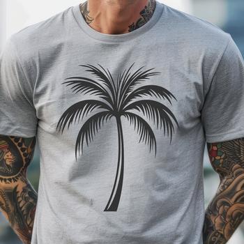 Illustrative palm tree graphic used in digital design and crafting projects