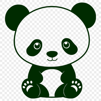 A high-quality vector design of a panda animal.