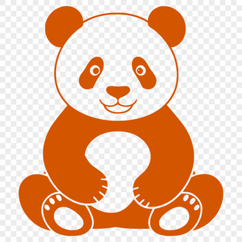 A illustration of a wild animal, specifically a panda, in vector format.