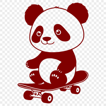 A digital illustration of a panda in a realistic style, suitable for vector art and design projects.
