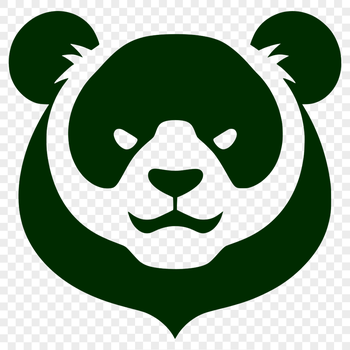 An illustration of a panda in its natural habitat.