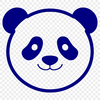 A black and white panda bear, symbolizing endangered wild animals.