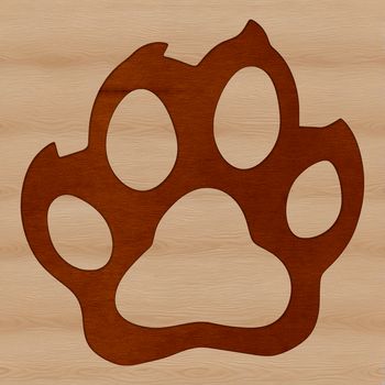 A set of animal paw prints in various sizes for design and crafting projects.
