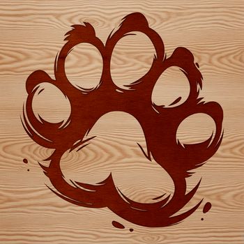Set of customizable digital paw print designs suitable for various applications.