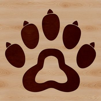 SVG design featuring individual animal paw prints in a repeating pattern.