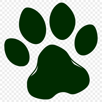 Animal paw print design in vector format.