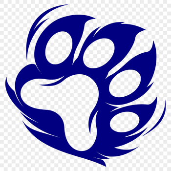 Paw print icon in vector format