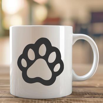 SVG design featuring individual animal paw prints in simple vector format.