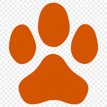 Vector illustration of animal paw prints in various sizes, ideal for digital design and cutting applications.