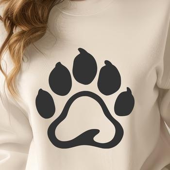 A collection of digital paw prints in various sizes and shapes, suitable for vector design.