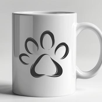 Animal paw print design in vector format for use in digital projects.