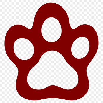 A set of animal paw prints in various shapes and sizes, ideal for crafting and design projects.