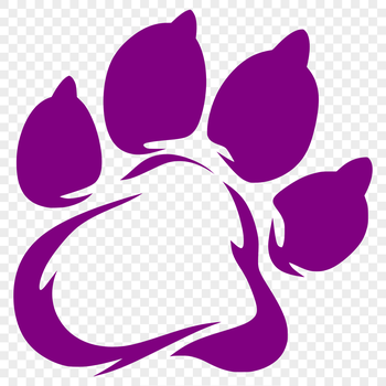 A digital illustration of animal paw prints in various shapes and sizes.