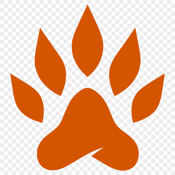 Customizable SVG design featuring individual animal paws.
