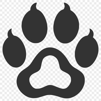 High-quality digital illustration of animal paw prints in vector format.