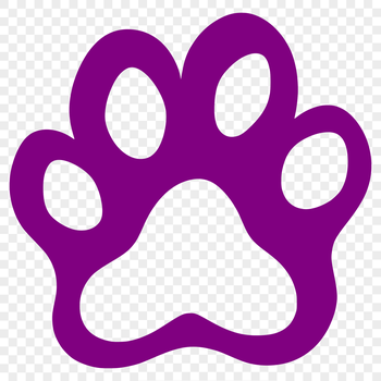 Vector illustration of animal paw prints in various sizes and shapes.