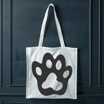 A vector illustration of various animal paw prints in different shapes and sizes.