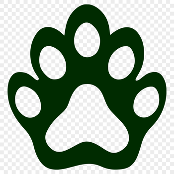 Vector graphic design featuring individual paw print icons for personal or commercial projects.