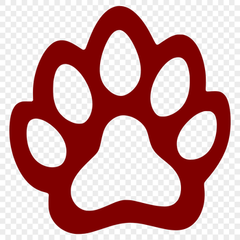 Illustrated animal paw print design in vector format.