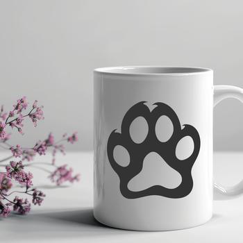 A set of colorful paw prints in various shapes and sizes, ideal for crafting and design projects.