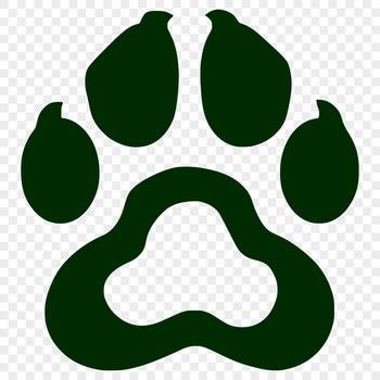 Paw print illustration as a digital clip art image.