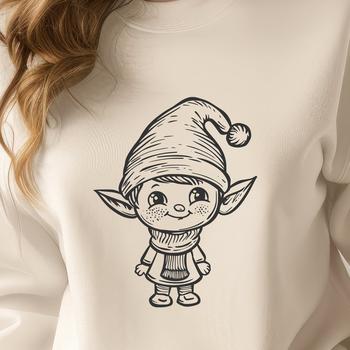 Free Christmas Elf In PDF And PNG