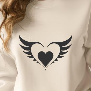A simple heart shape made from clean lines and basic geometry.