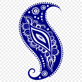 A stylized ornate paisley shape for use in vector art designs.