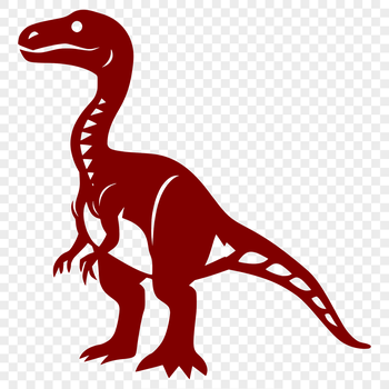 A detailed illustration of a prehistoric dino, suitable for vector design and cutting machine templates.