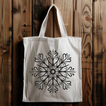 A delicate, intricately detailed ornate snowflake design, suitable for winter and Christmas themes.