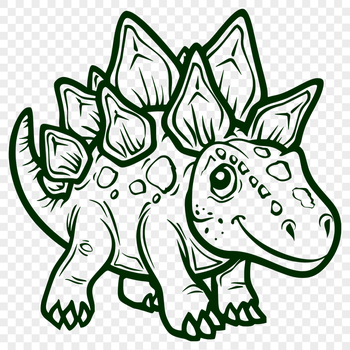 Free Artistic Stegosaurus Vector Drawing