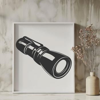 A metal handheld light source used for outdoor activities such as camping.